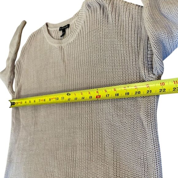 Eileen Fisher Organic Cotton Round Neck Sweater Size Small Cream Pale Purple - Picture 9 of 10